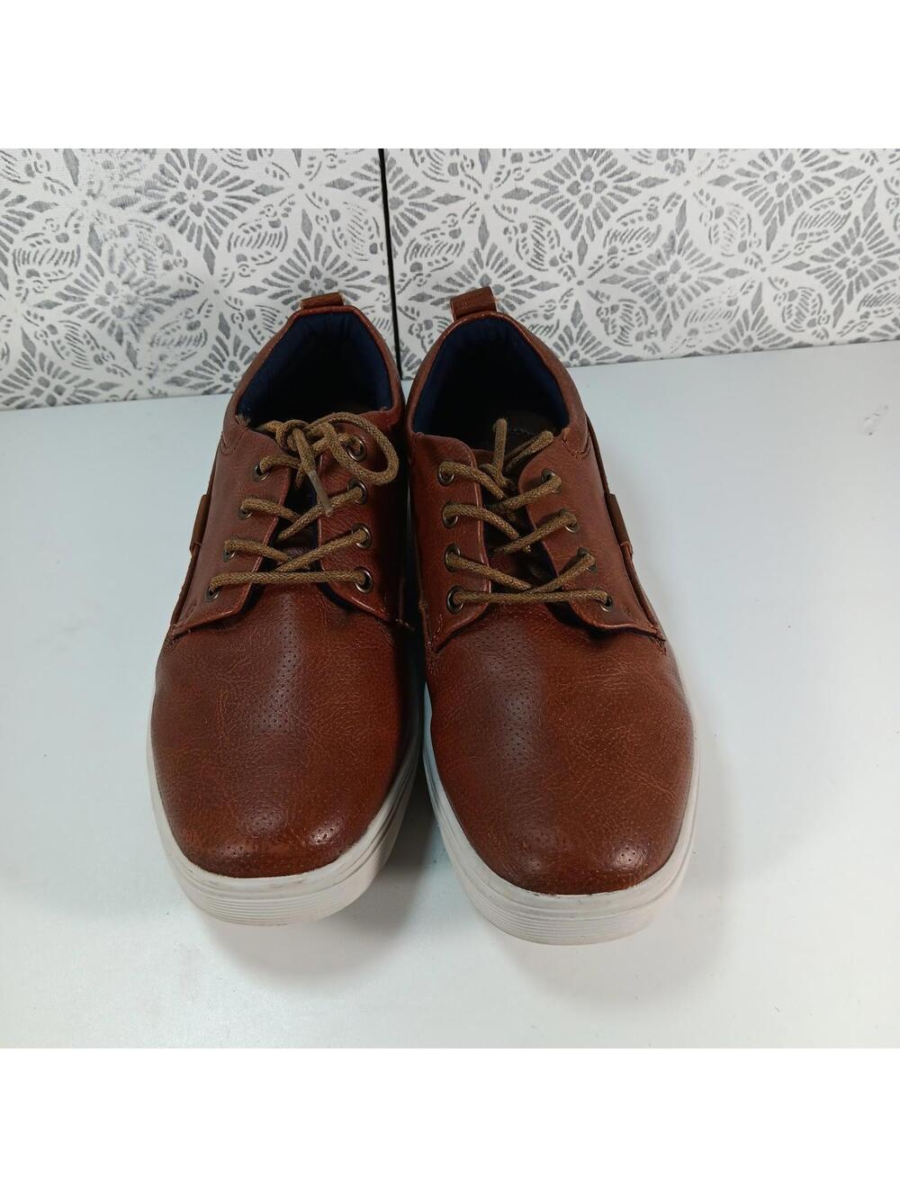 Ashford Hayes Lounge Cognac Lace Up Oxfords Casual Dress Shoes Boy's Size 5